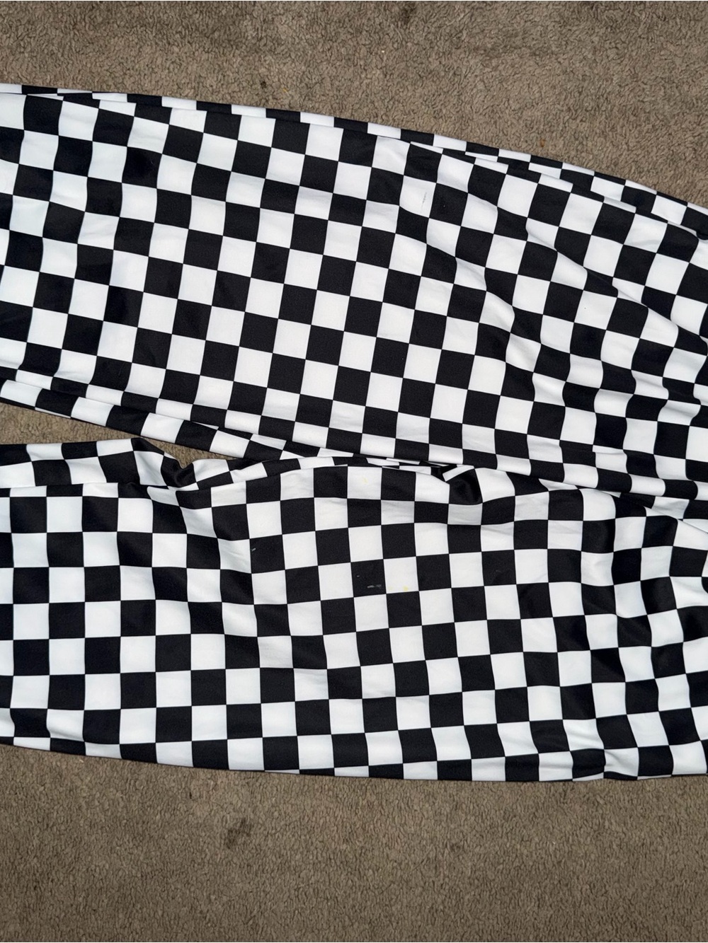 Black & White Checker Cropped Pants